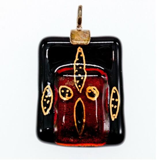 Unbranded Jewelry - 925 Sterling Silver Jewel Stone Enamel Pendant